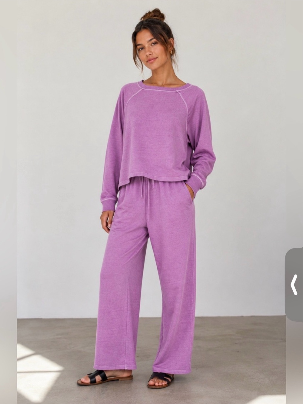 NIP Zenana Plum French Terry Lounge Set SZ S